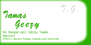 tamas geczy business card